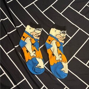 Free with paid item Cartoon Character Men's Socks - Black, Blue, Orange